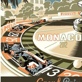 Print, Monaco Grand Prix, Bill Butcher