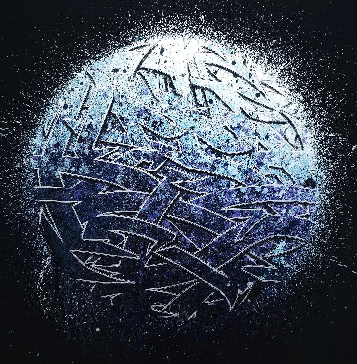 Kesa Graffiti, Sphère bleue Kesa Graffiti, Sphère bleue