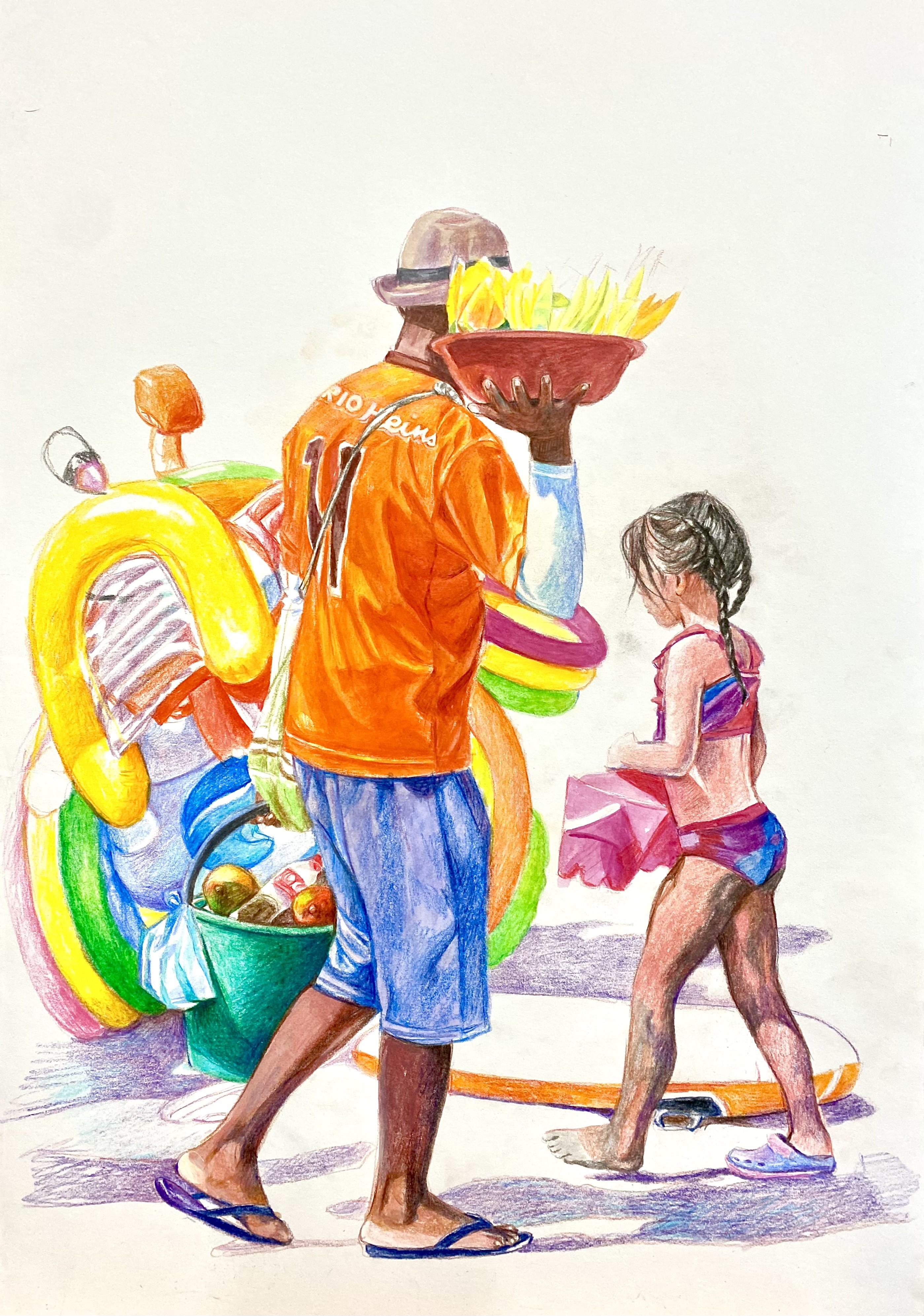 Rosario Heins, Vendeur de mangues avec petite fille Rosario Heins, Vendeur de mangues avec petite fille
