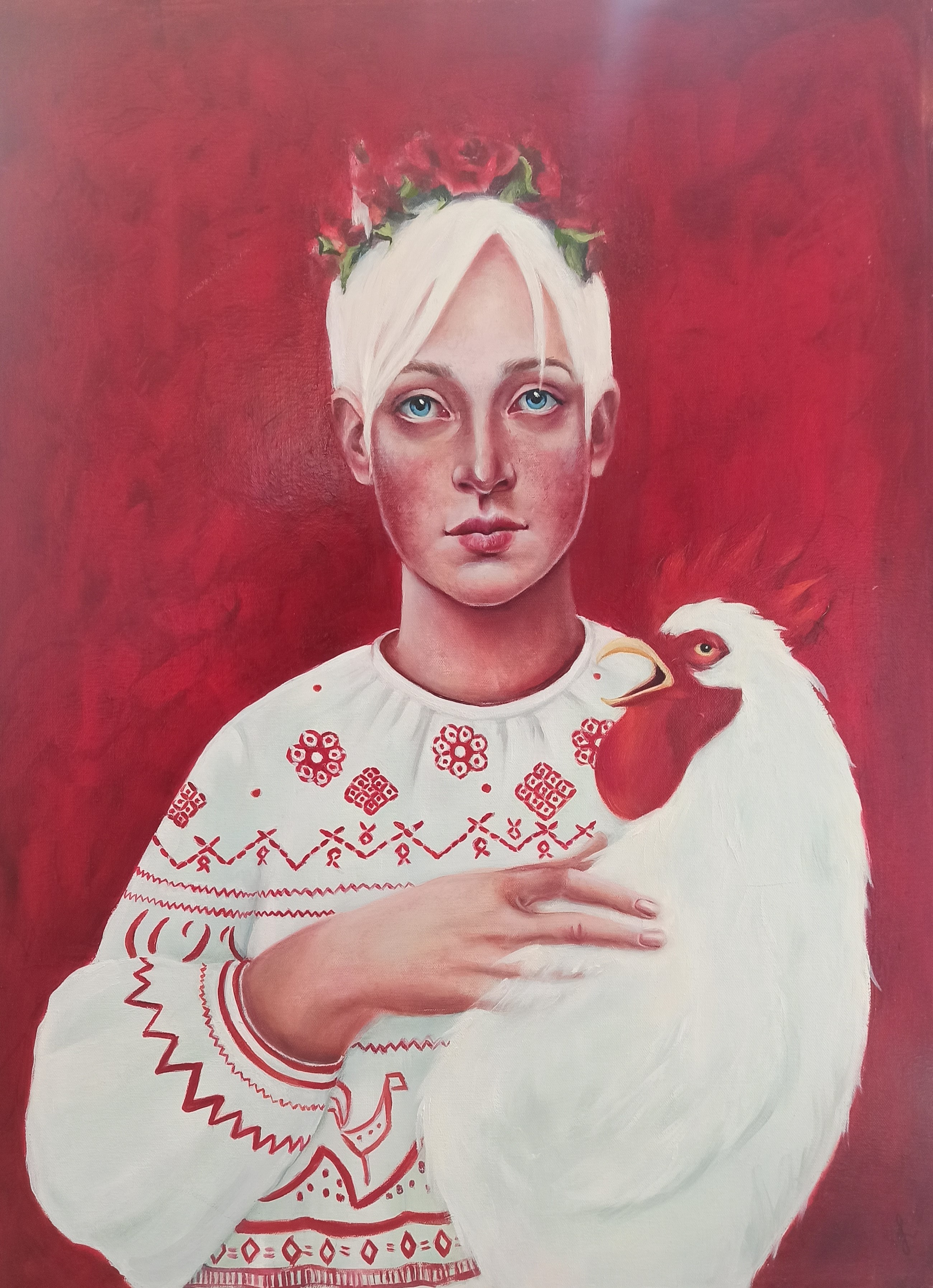 Svetlana Maksimenko, La Fille au Coq ou Belarus Svetlana Maksimenko, La Fille au Coq ou Belarus