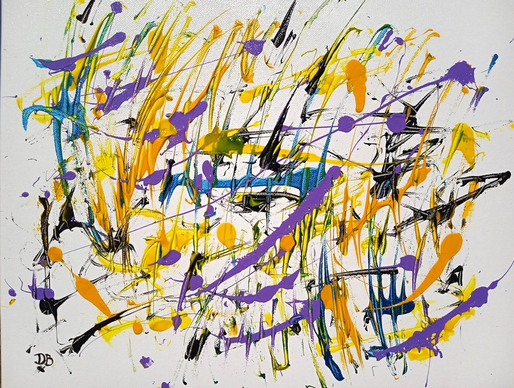 Damien Berrard, Distortion, Painting on canvas