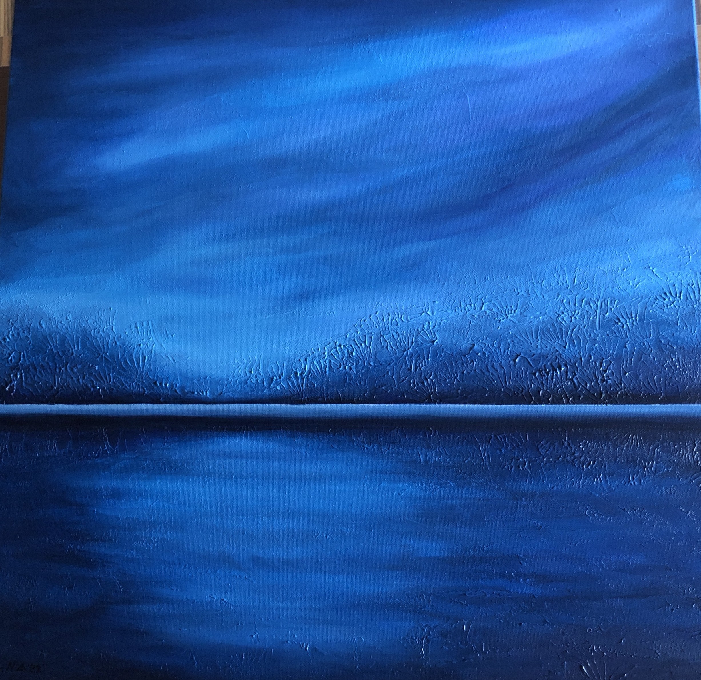 Nataliia Krykun, Blue water - 3d minimalism impressionist seascape Nataliia Krykun, Blue water - 3d minimalism impressionist seascape