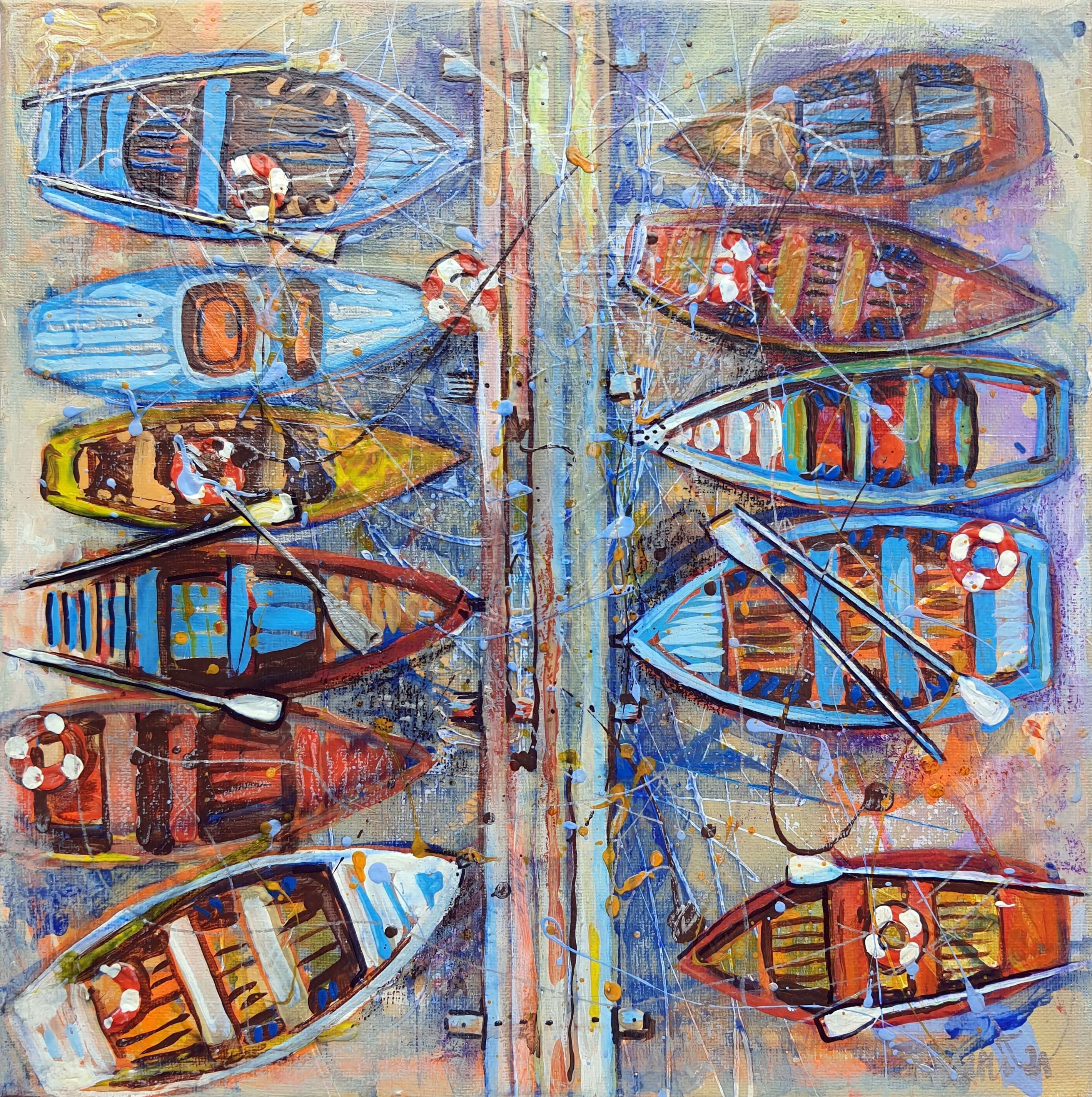 Rakhmet Redzhepov (Ramzi), Multicolored Boats Rakhmet Redzhepov (Ramzi), Multicolored Boats