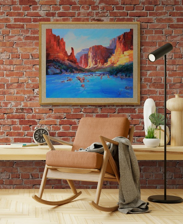 Serhii Cherniakovskyi, Arizona canyon, Painting on canvas