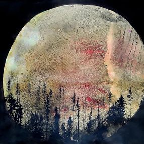 Painting, Amber moon texture, Alvaro Petritoli