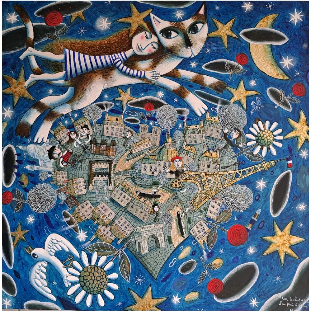 Claire Pendelio, Sur le chat – Rêve d’un Paris d’antan Claire Pendelio, Sur le chat – Rêve d’un Paris d’antan