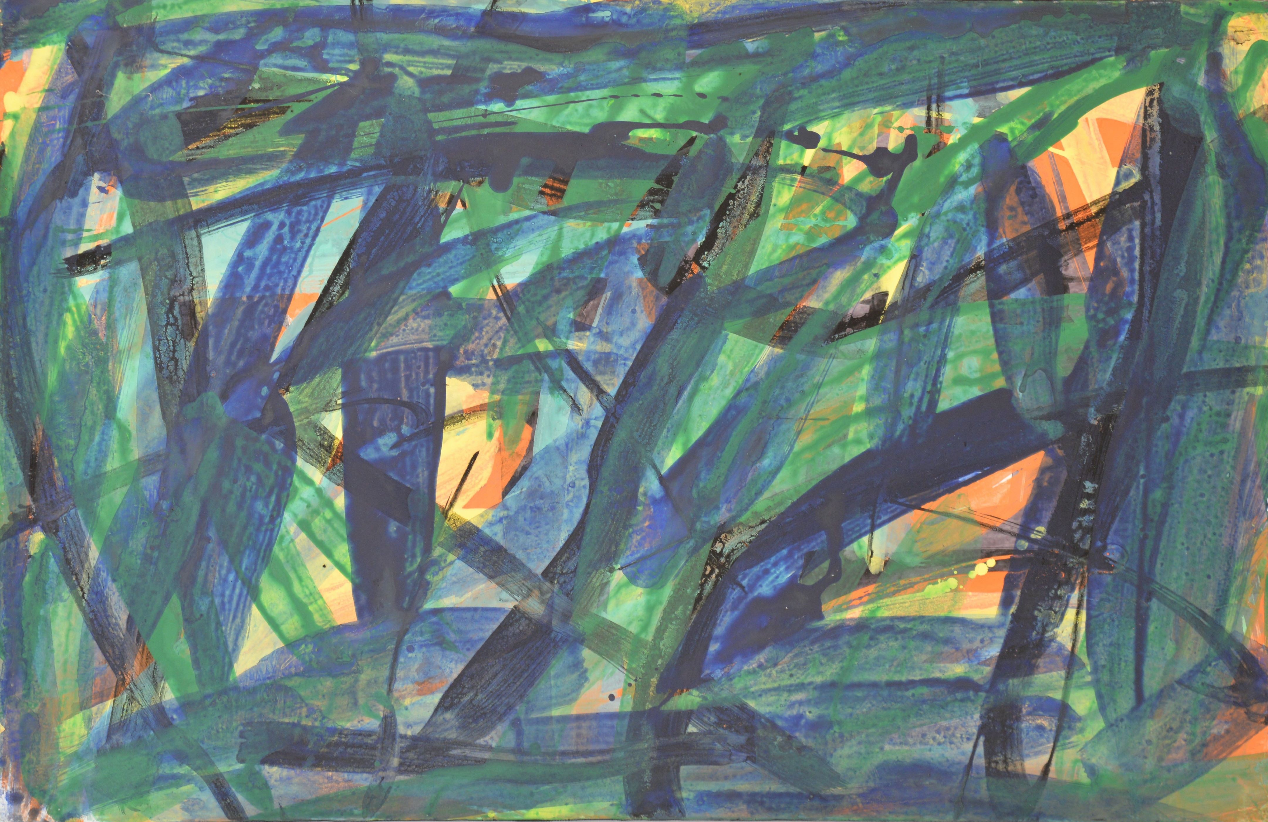 Rudolf Wiesinger, Sans titre bleu & vert Rudolf Wiesinger, Sans titre bleu & vert