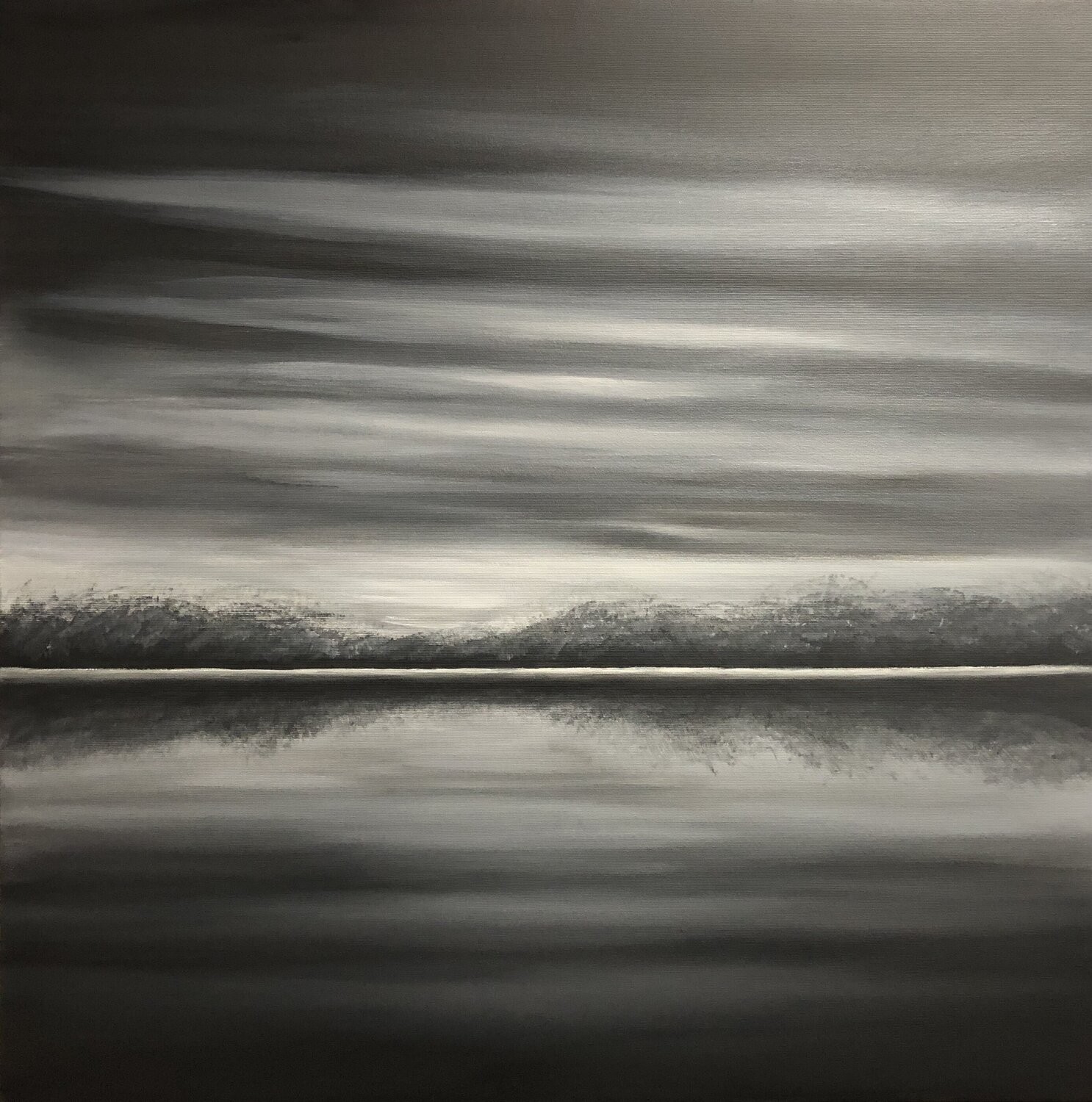 Nataliia Krykun, Black night sunset , gray minimalism landscape Nataliia Krykun, Black night sunset , gray minimalism landscape