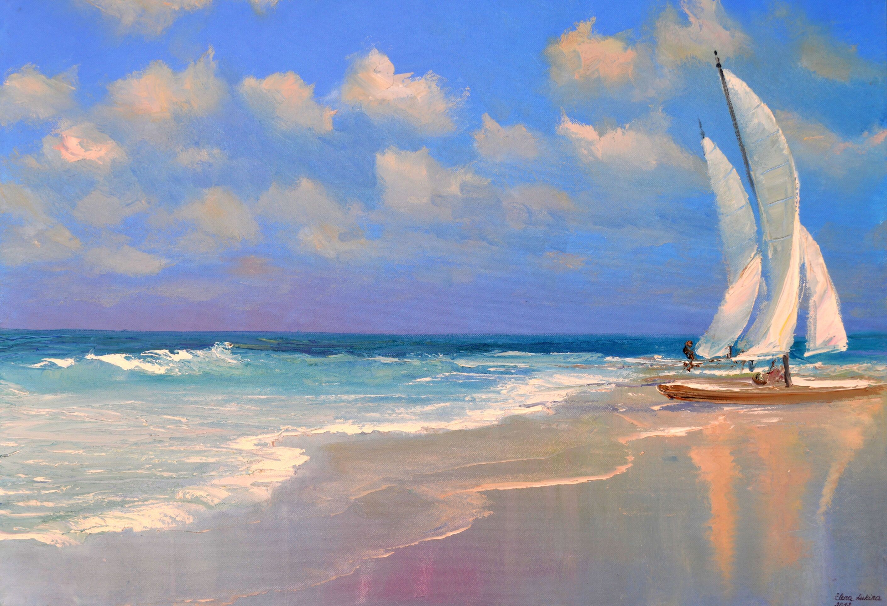 Elena Lukina, Sea. Sailboat Elena Lukina, Sea. Sailboat