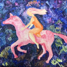 Painting, Enchanted Ride, Myths series, Tetiana Pchelnykova