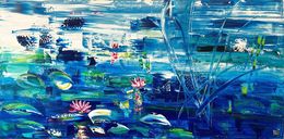 Peinture, Nature - Fleurs de Nymphéas 191, Joëlle Kem Lika