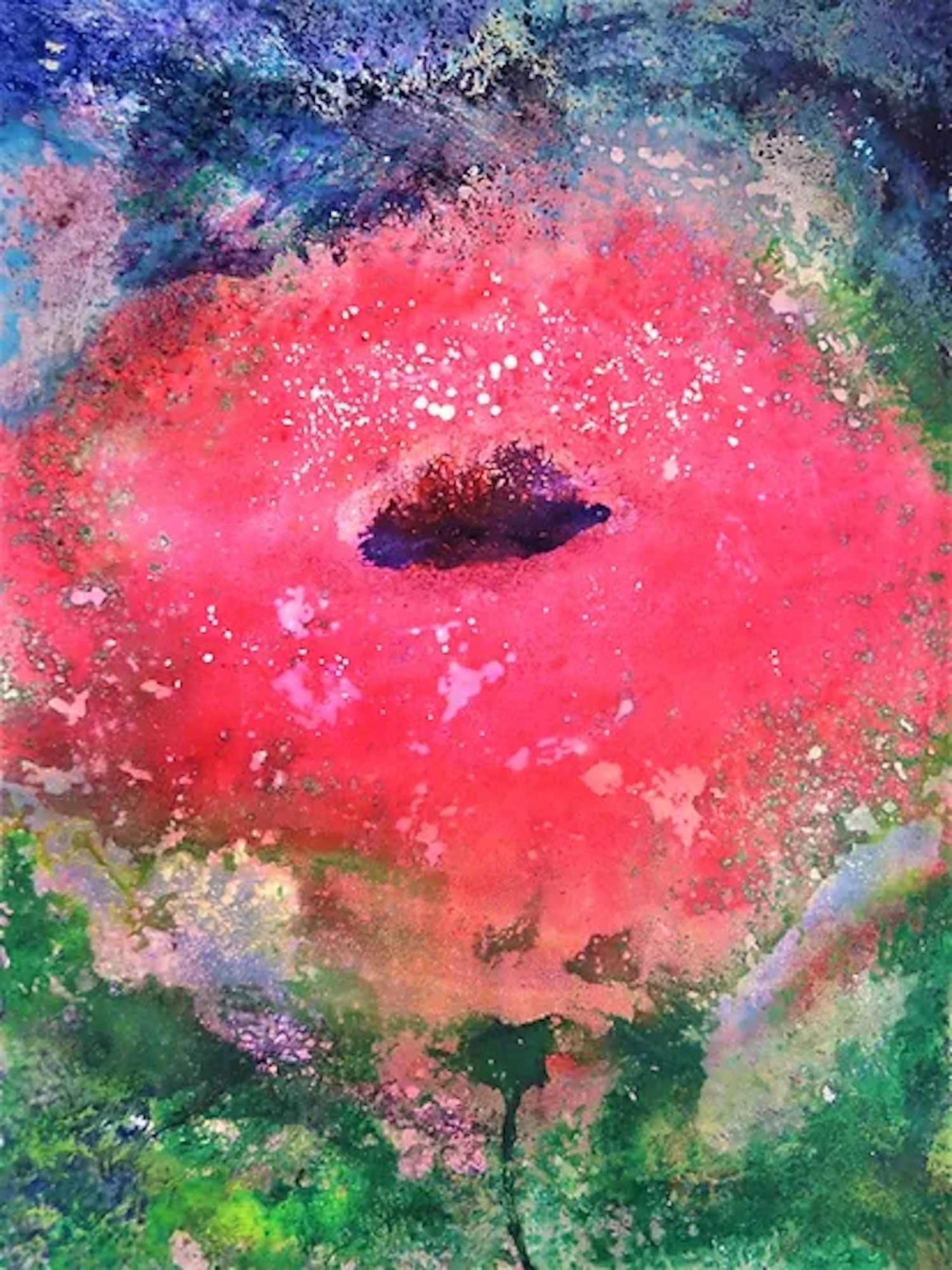 Alvaro Petritoli, Suspended plum red poppy Alvaro Petritoli, Suspended plum red poppy