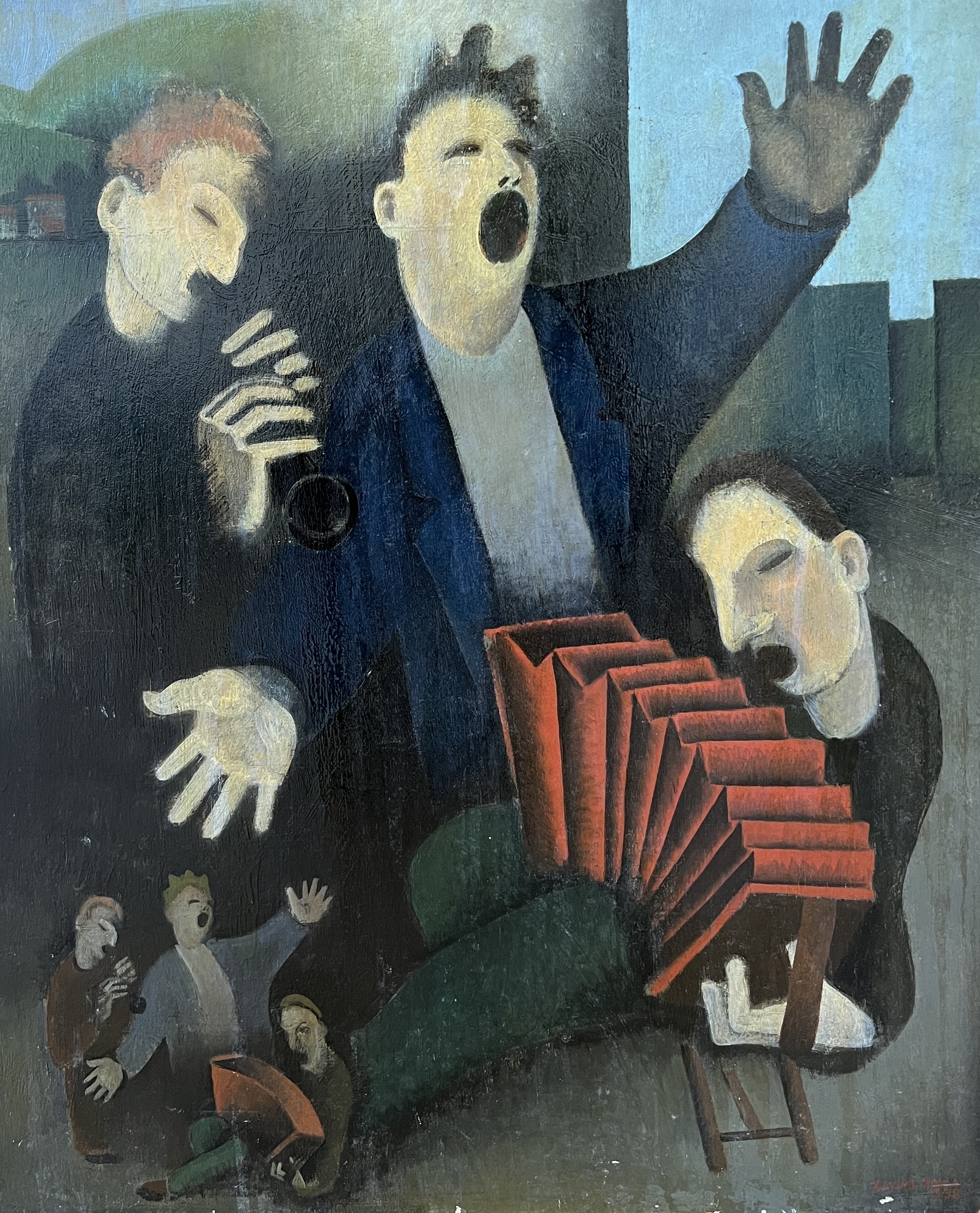 Xavier Albert Fiala, Petit orchéstre de rue avec accordéon et clarinette Xavier Albert Fiala, Petit orchéstre de rue avec accordéon et clarinette
