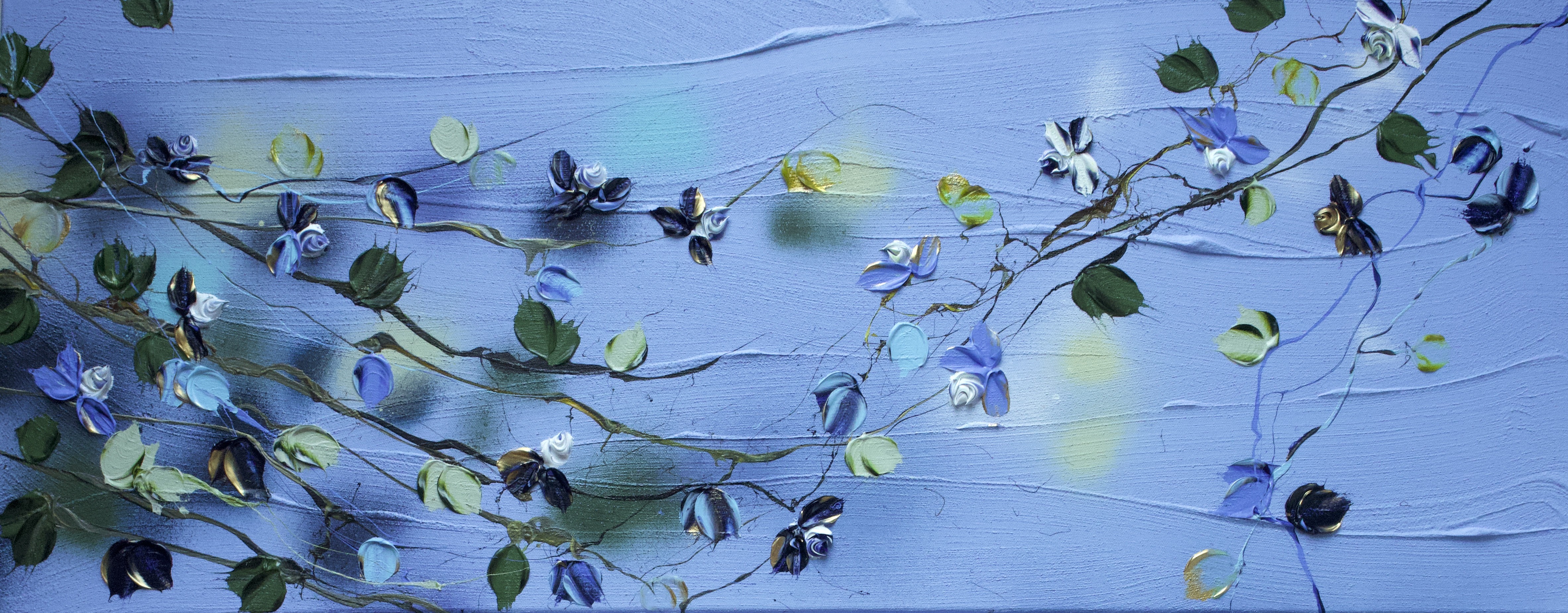 Anastassia Skopp, Blue Spring II - floral textured landscape or vertical format Anastassia Skopp, Blue Spring II - floral textured landscape or vertical format