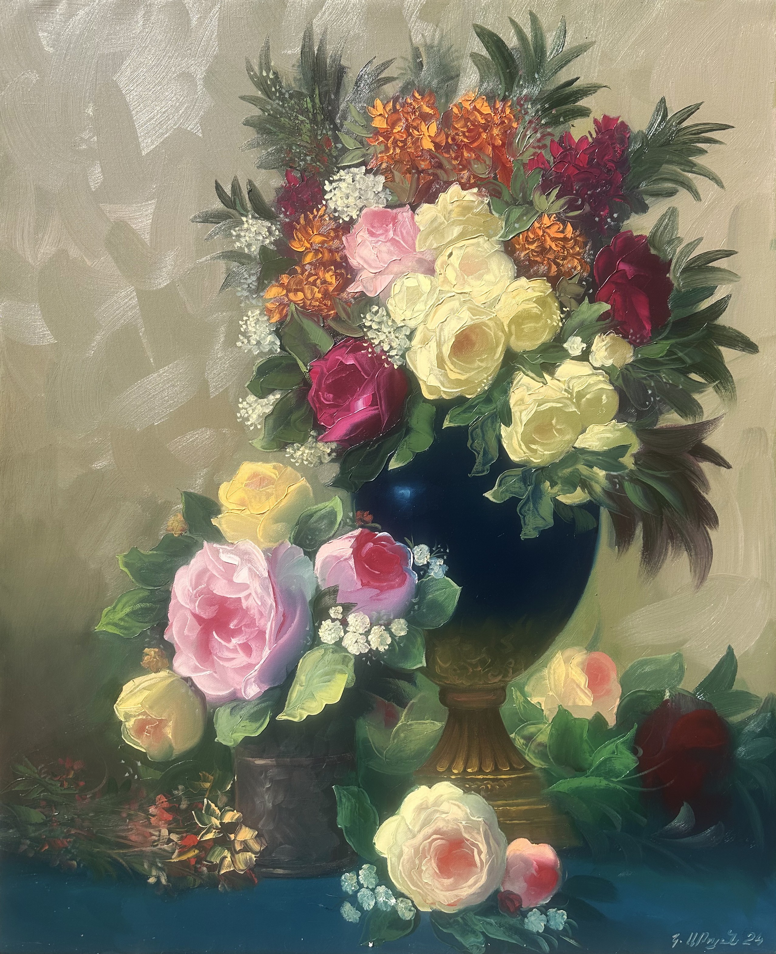 Kamo Atoyan, Vase of Velveteen Roses Kamo Atoyan, Vase of Velveteen Roses