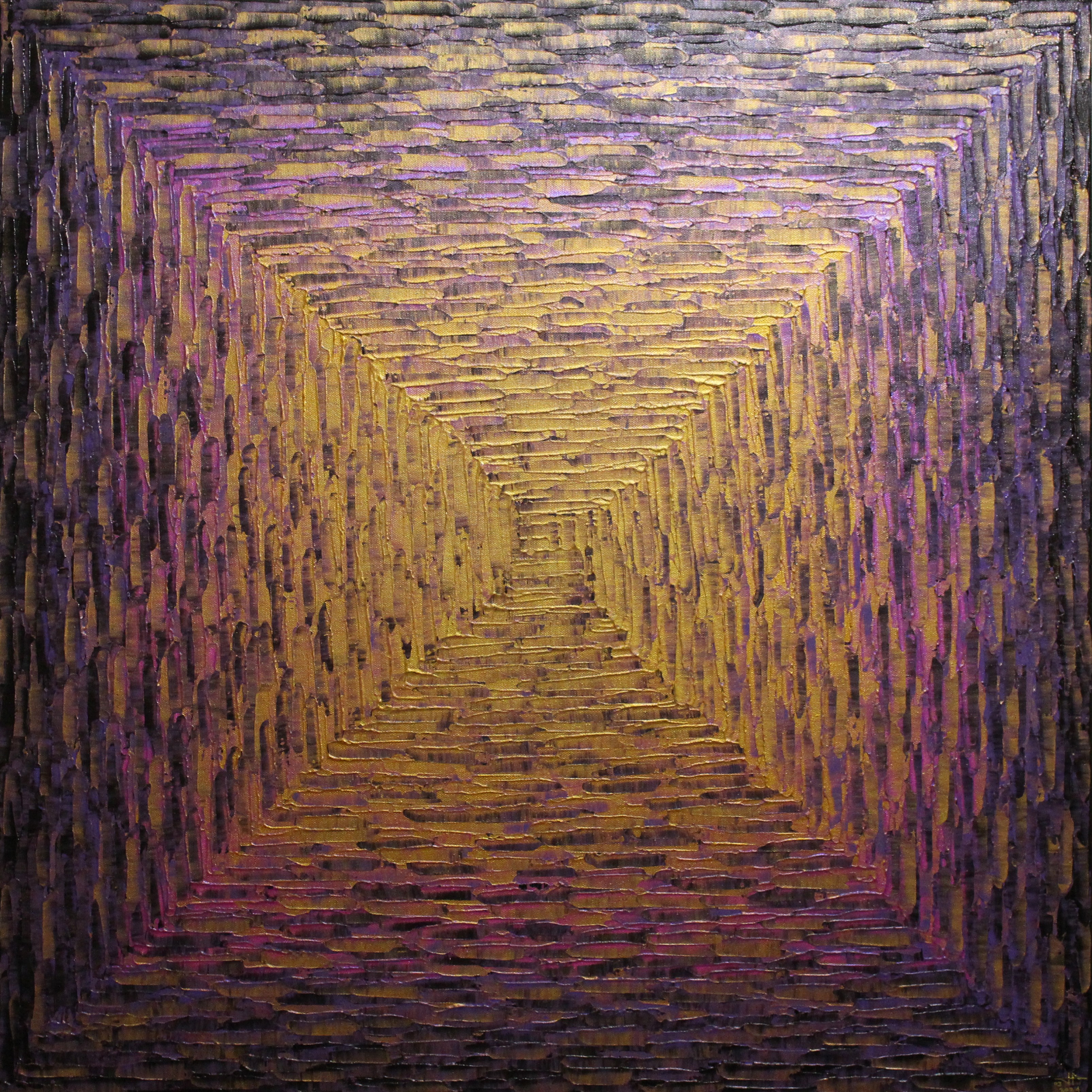 Jonathan Pradillon, Grand dégradé carré or rose violet Jonathan Pradillon, Grand dégradé carré or rose violet