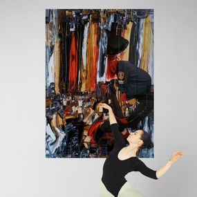 Print, Gymnast Posing next to Wall, Bruno Cantais