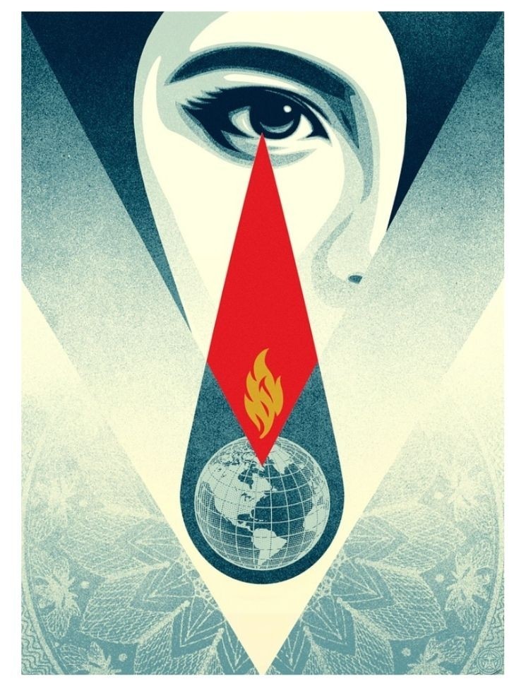 Shepard Fairey (Obey), Tear Flame Shepard Fairey (Obey), Tear Flame