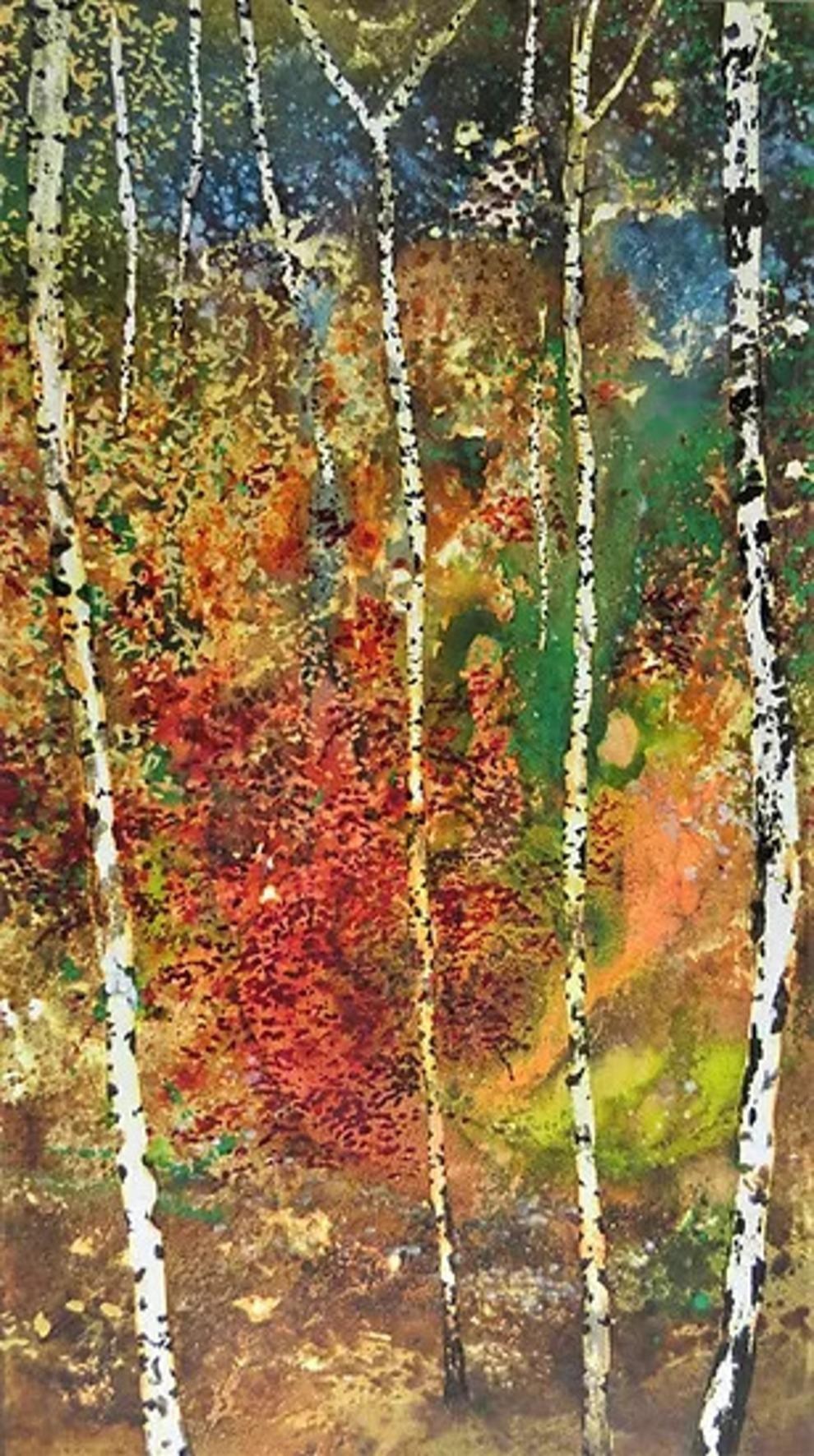 Alvaro Petritoli, Birch trees autumn study Alvaro Petritoli, Birch trees autumn study