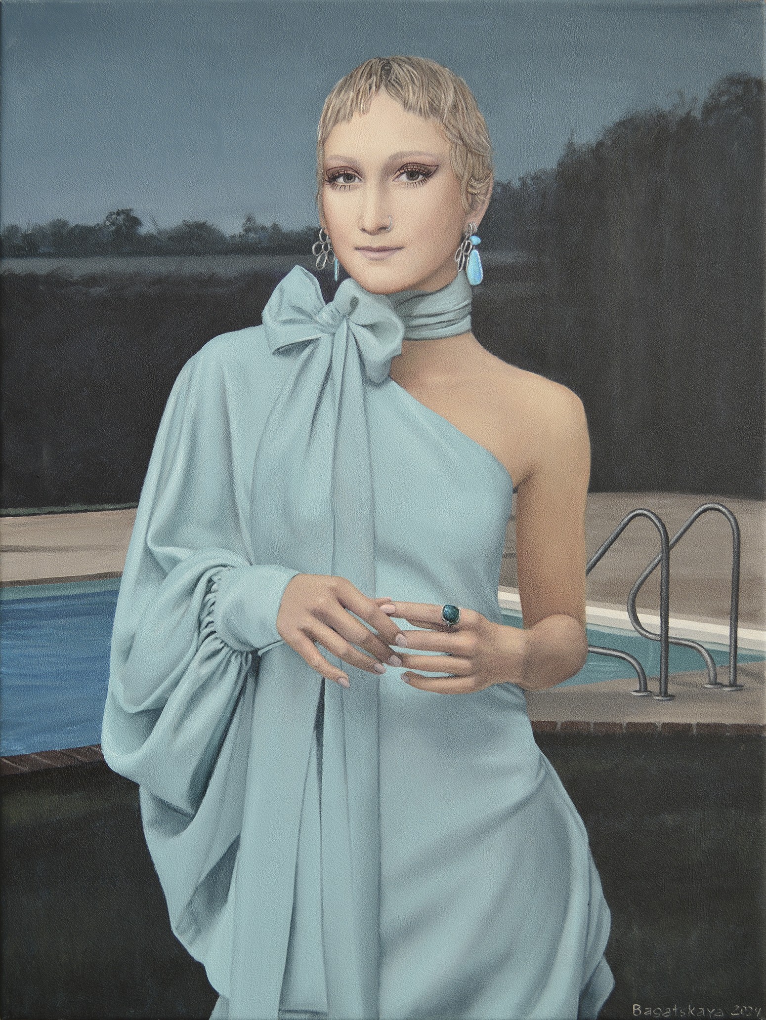 Nataliya Bagatskaya, Contemporary portrait - Poolside Party Nataliya Bagatskaya, Contemporary portrait - Poolside Party