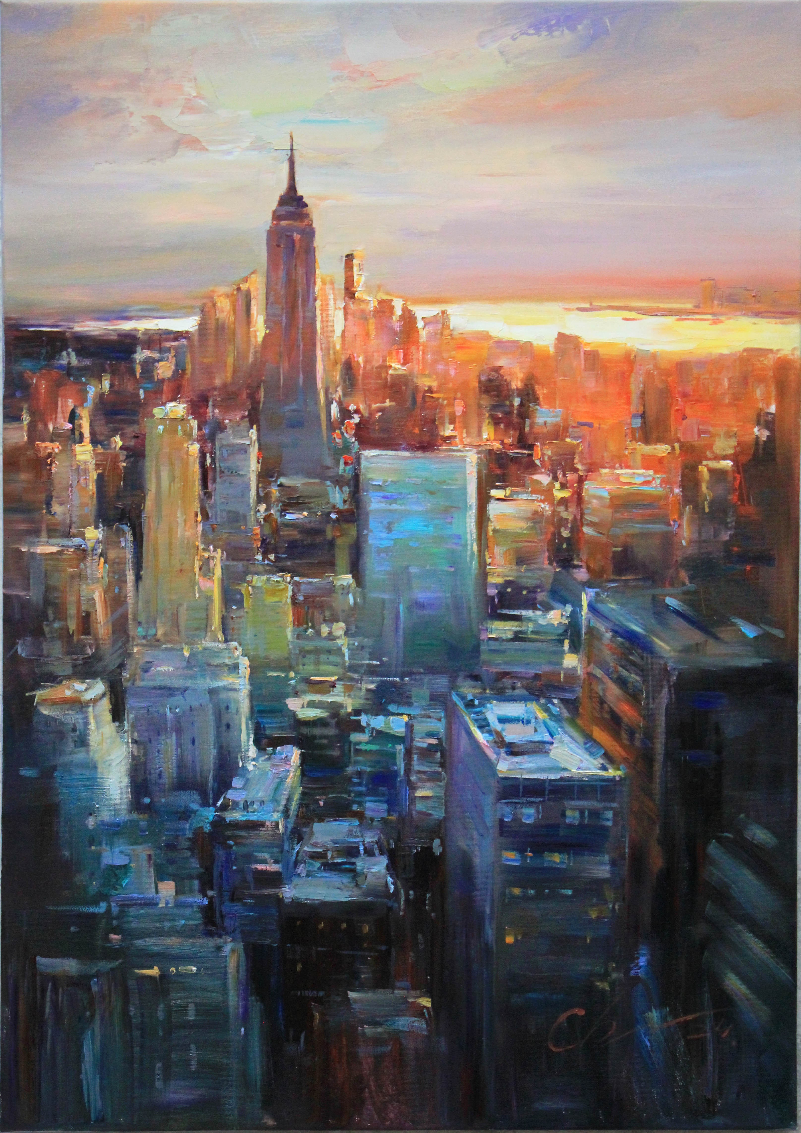 Serhii Cherniakovskyi, Sunset in New York Serhii Cherniakovskyi, Sunset in New York