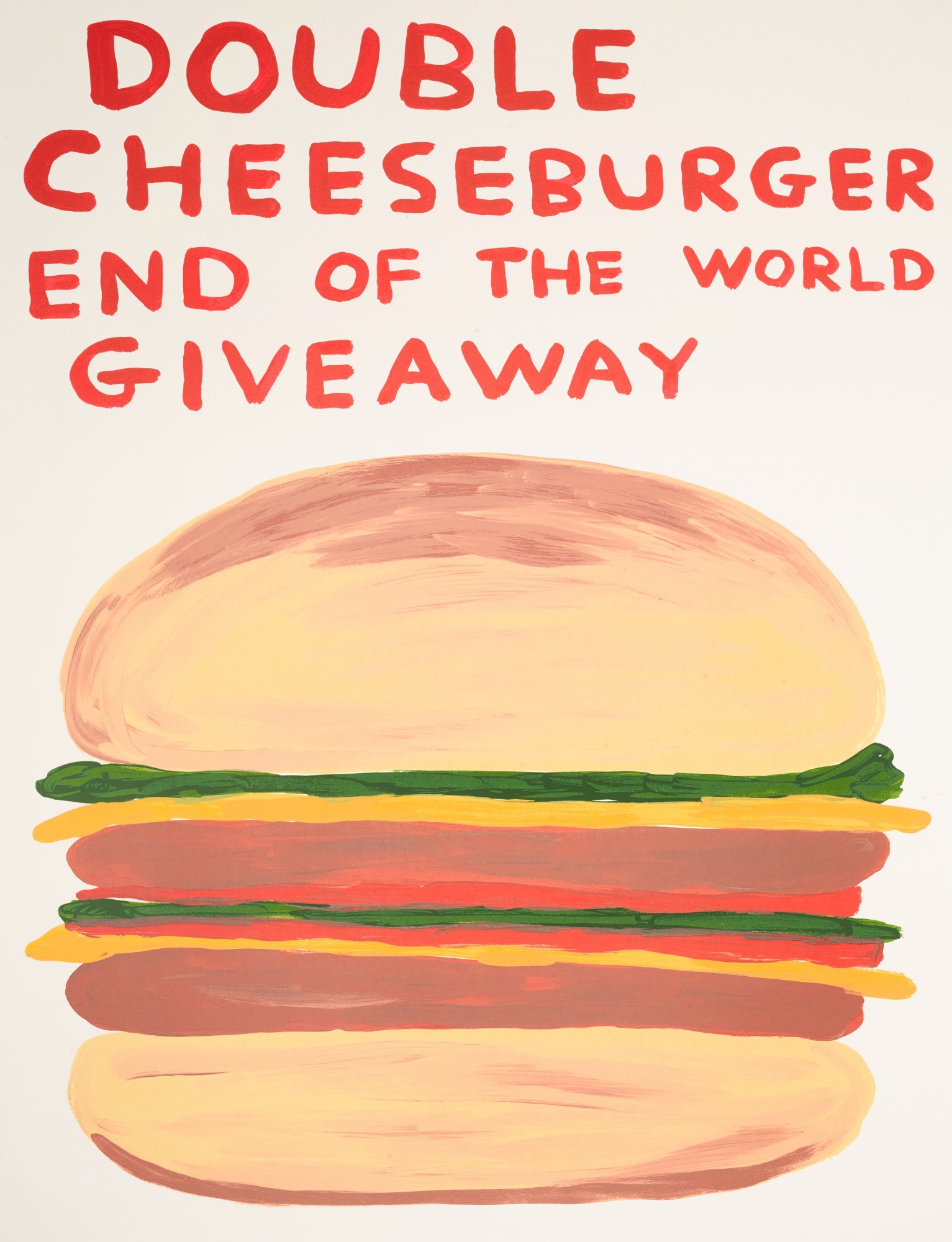 David Shrigley, Double Cheeseburger End Of The World Giveaway David Shrigley, Double Cheeseburger End Of The World Giveaway