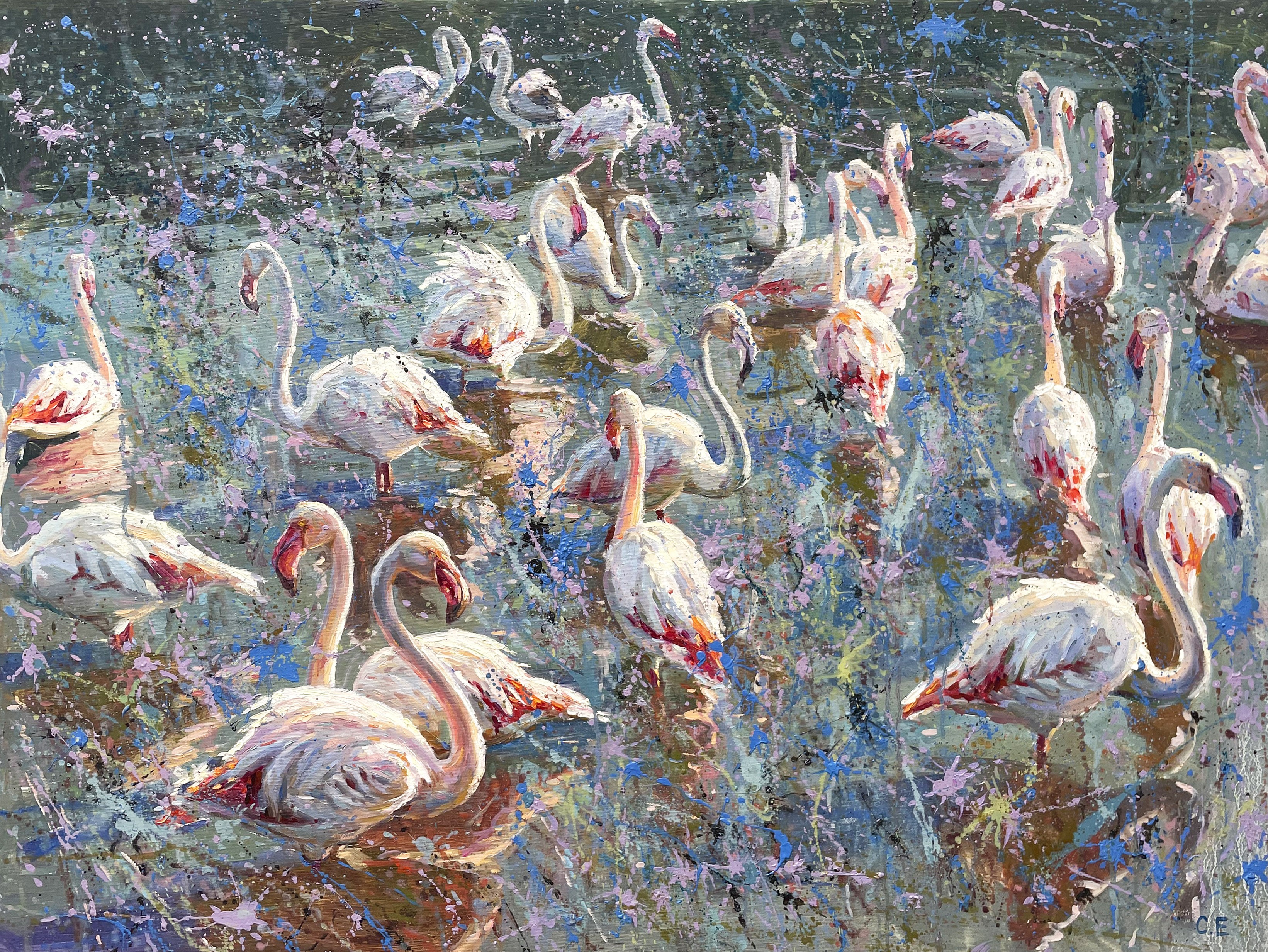 Evgeny Chernyakovsky, Flamingo pond Evgeny Chernyakovsky, Flamingo pond