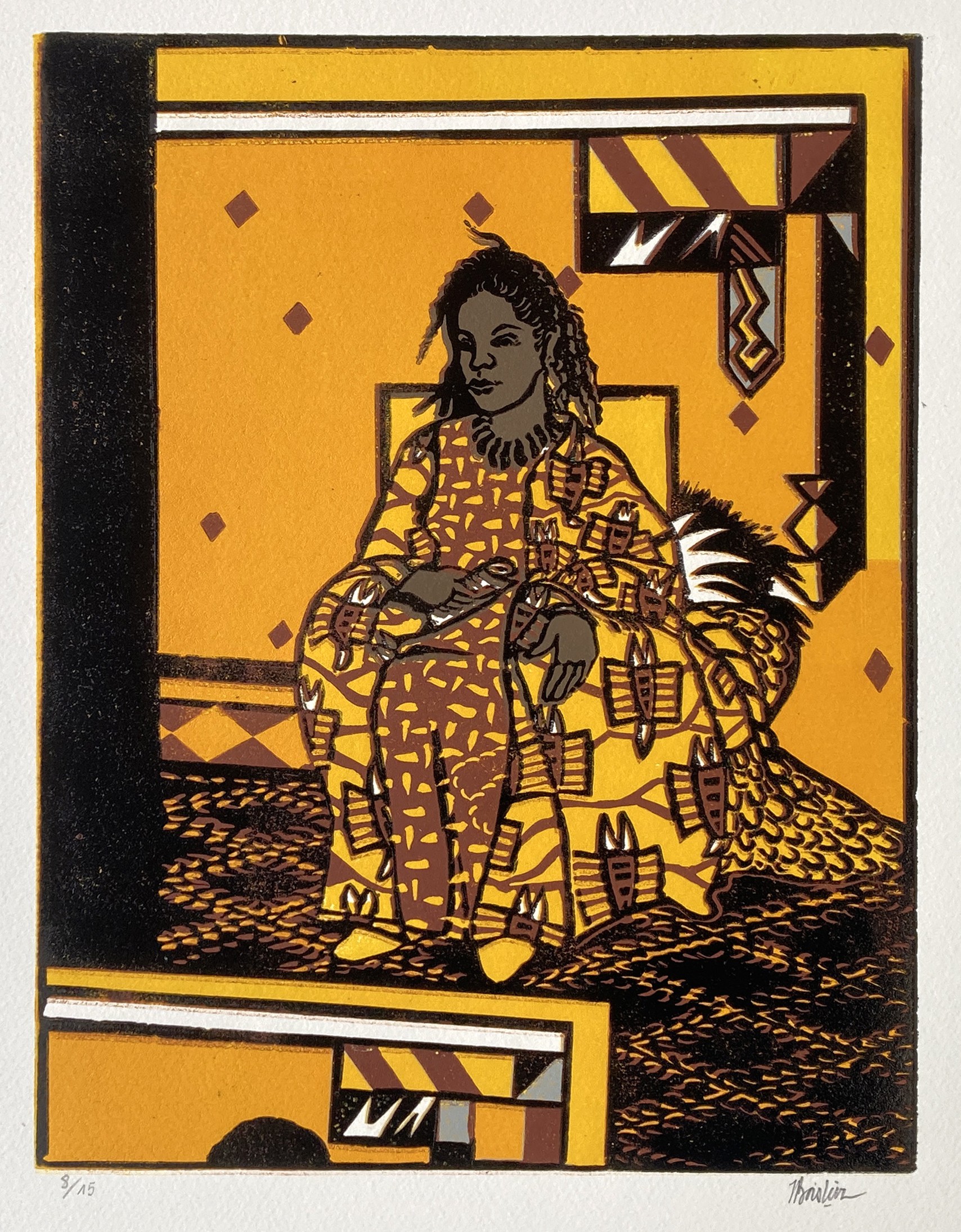 Jean-Yves Boislève, Aminata au fauteuil jaune Jean-Yves Boislève, Aminata au fauteuil jaune