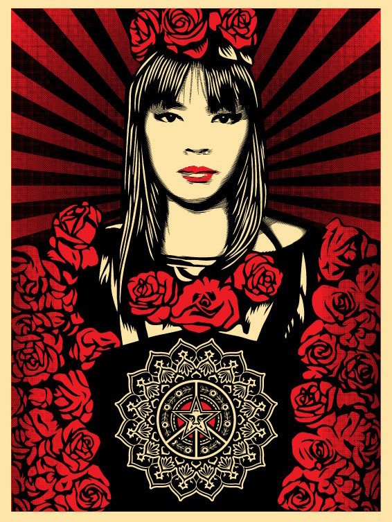 Shepard Fairey (Obey), Rose Girl Shepard Fairey (Obey), Rose Girl
