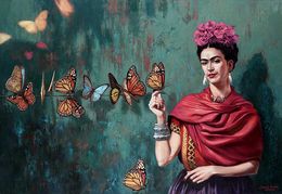 Drucke, Frida Kahlo on paper L, Joanna Sierko-Filipowska
