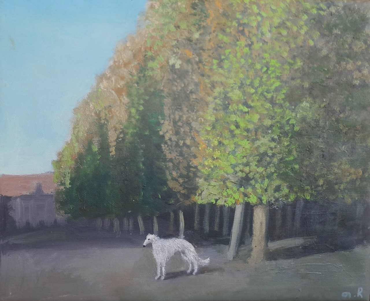 Tinatin Chkhikvishvili, White Dog in Schönbrunn Tinatin Chkhikvishvili, White Dog in Schönbrunn