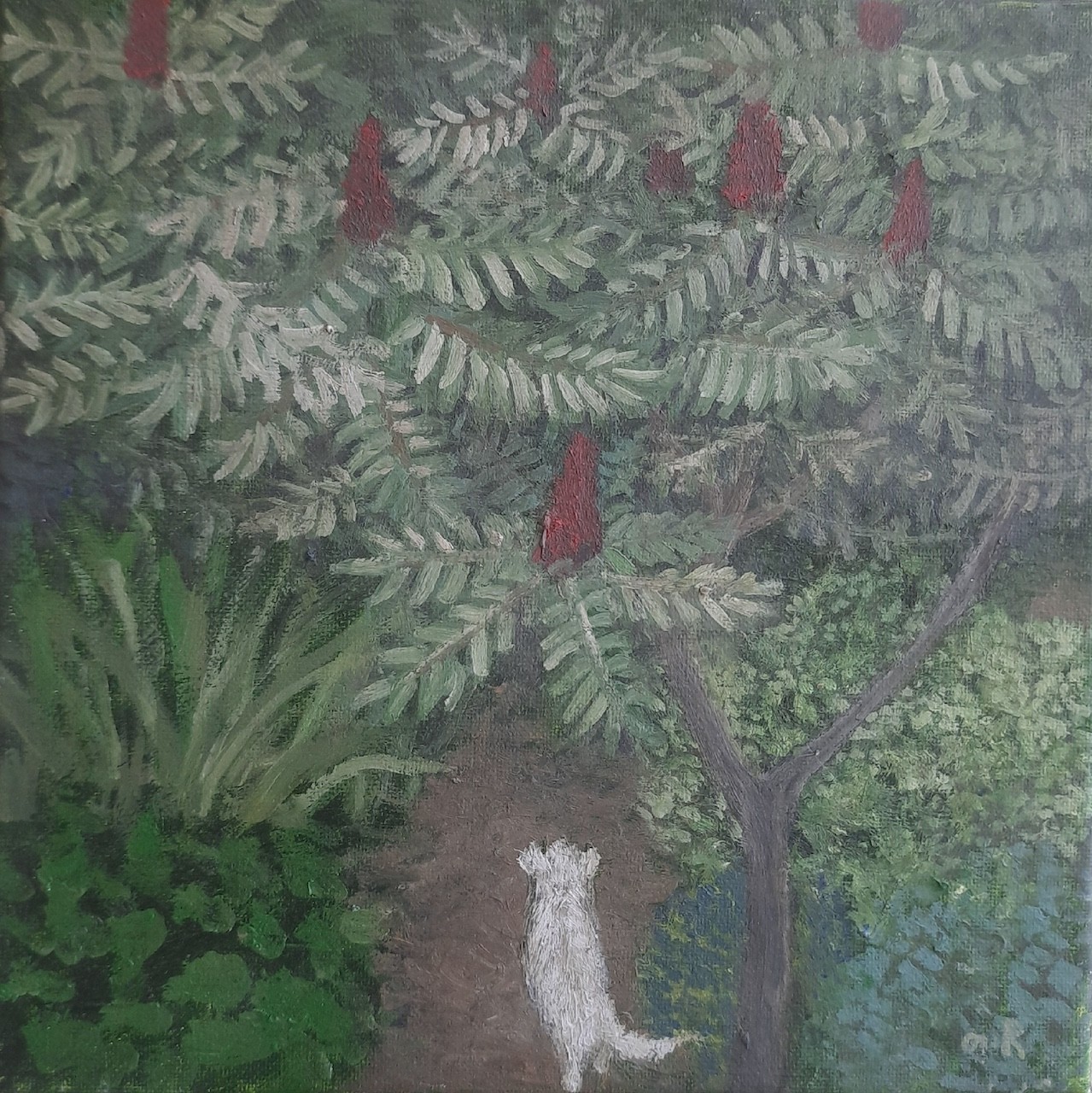 Tinatin Chkhikvishvili, Sumac Tree and the White Dog Tinatin Chkhikvishvili, Sumac Tree and the White Dog