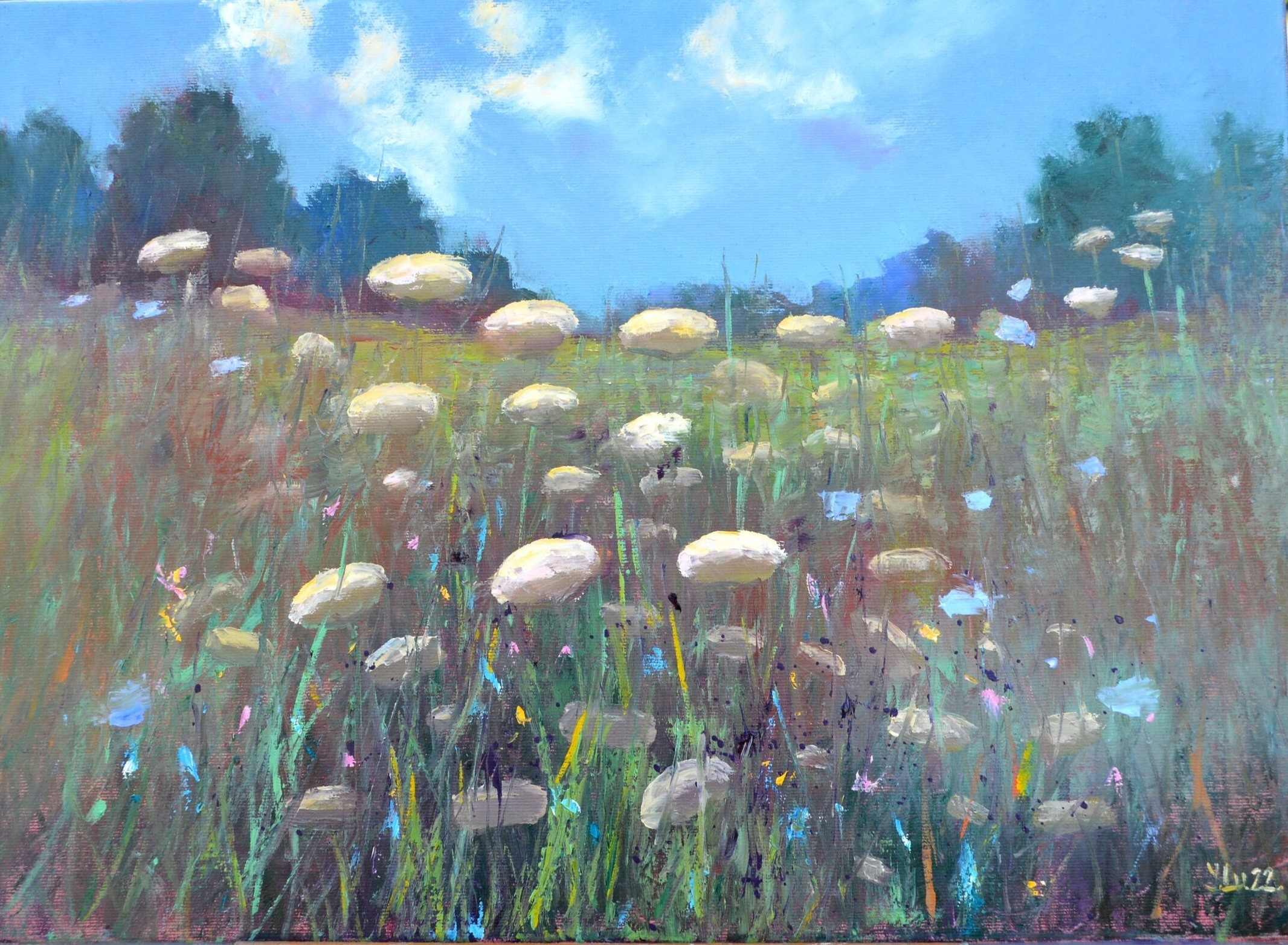 Elena Lukina, Landscape with meadow Elena Lukina, Landscape with meadow