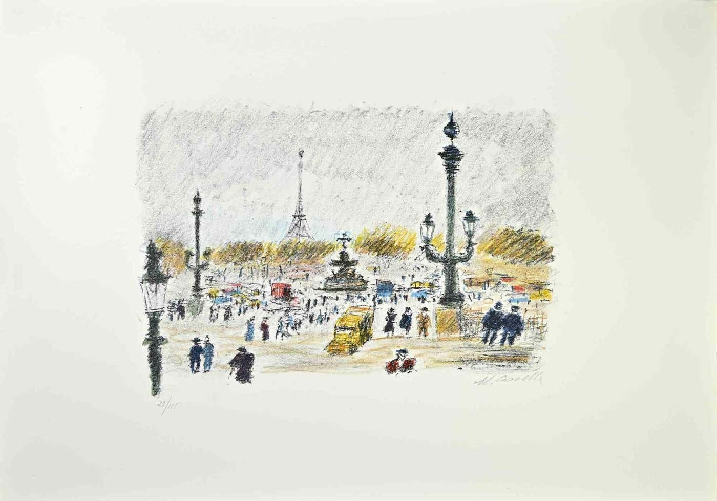 Michele Cascella, Paris along the Seine Michele Cascella, Paris along the Seine