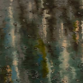 Painting, Untitled Turq Rain, Paul Manes
