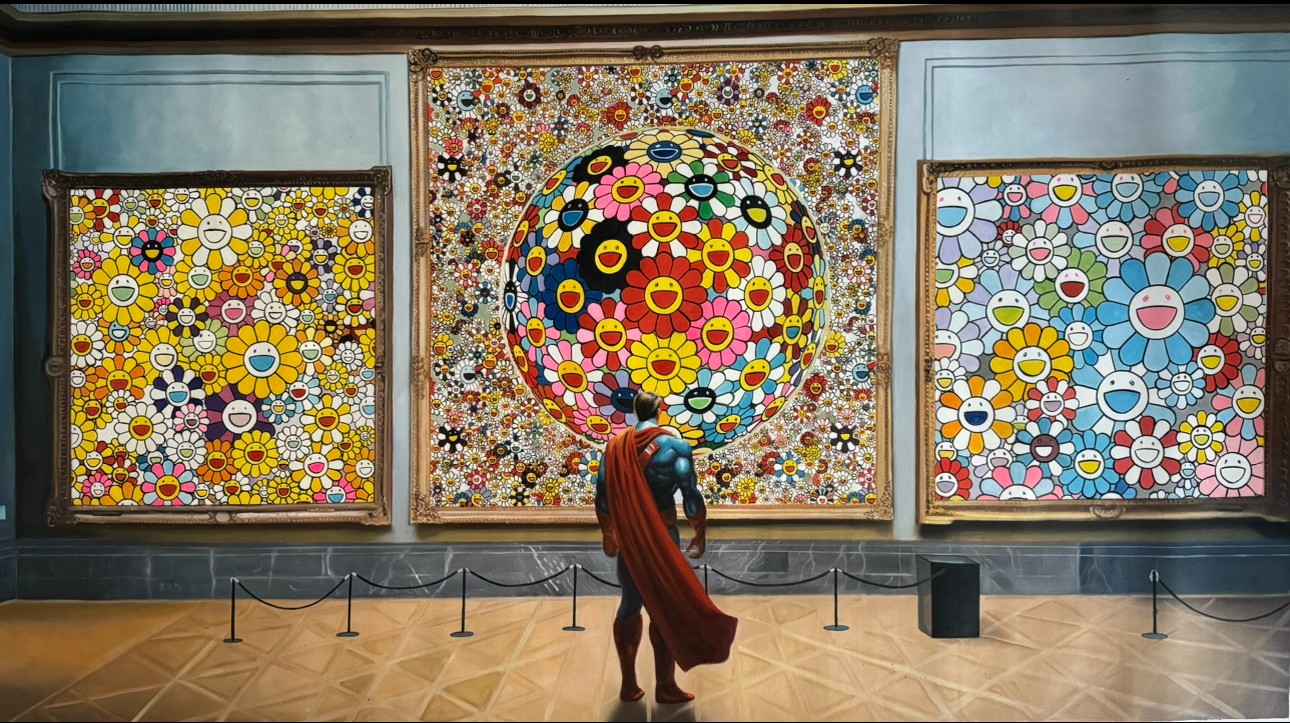 Josh Delo, Superman at the museum Josh Delo, Superman at the museum