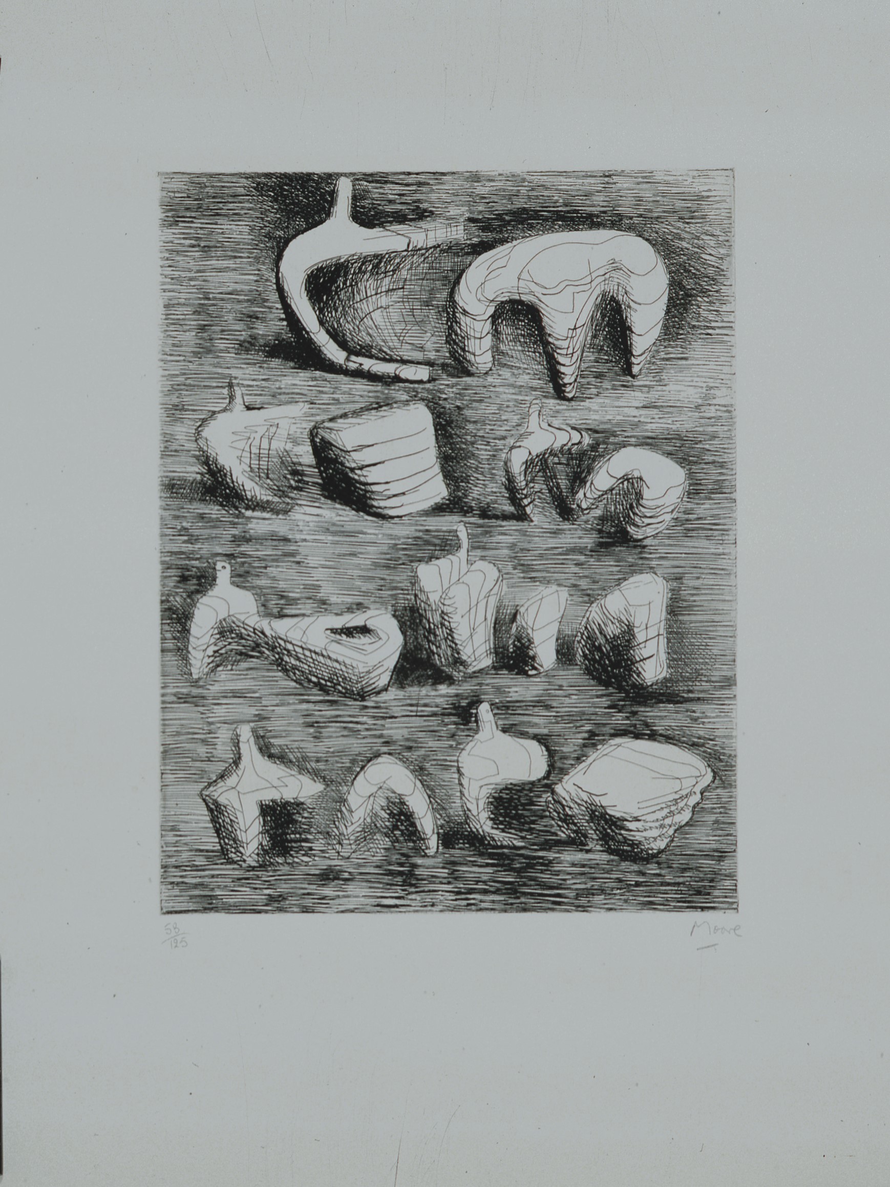 Henry Moore, Studies for Sculpture: Two and Three Piece Reclining Figures, 1967 Henry Moore, Studies for Sculpture: Two and Three Piece Reclining Figures, 1967