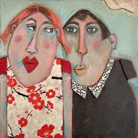 Painting, Couple, Patricia Simsa