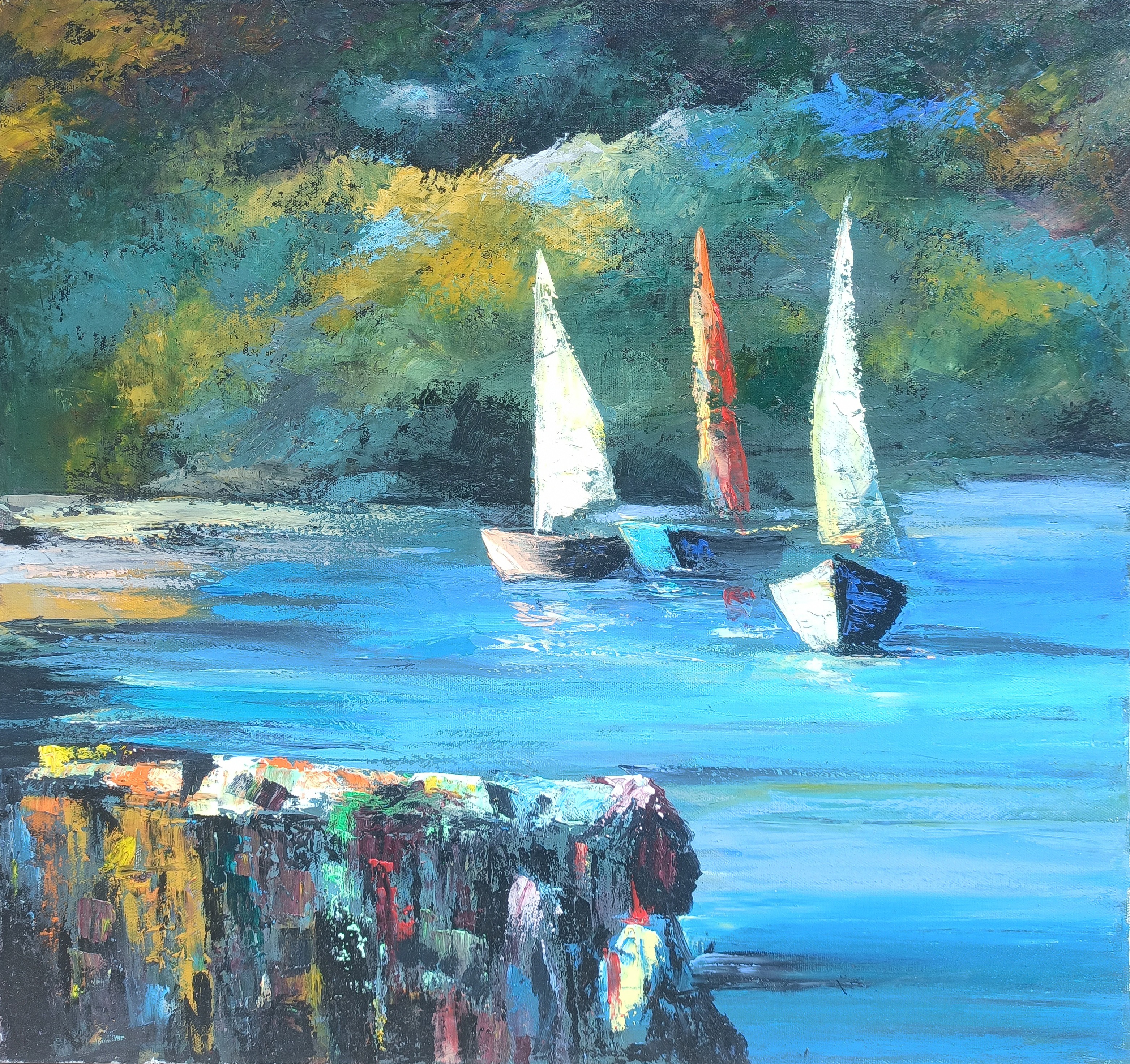 Arto Mkrtchyan, Sailboats in Repose Arto Mkrtchyan, Sailboats in Repose