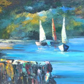 Gemälde, Sailboats in Repose, Arto Mkrtchyan