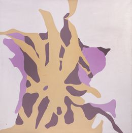 Pittura, Purple and Beige Abstract Surface, Genny Puccini