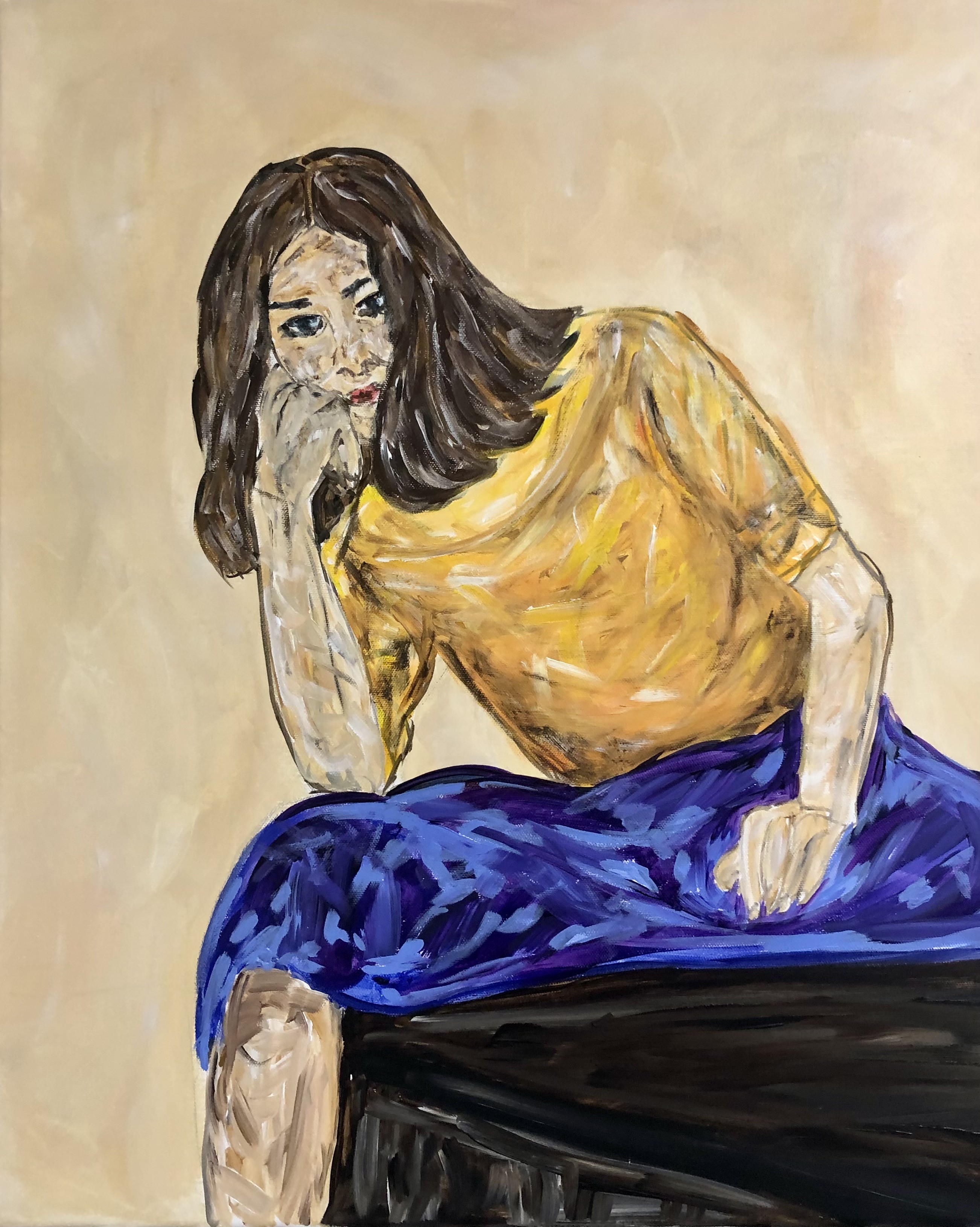 Nataliia Krykun, Woman in yellow blouse Nataliia Krykun, Woman in yellow blouse