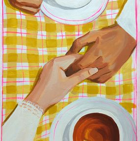 Painting, Tea time, Sweet Home series, Olha Vlasova