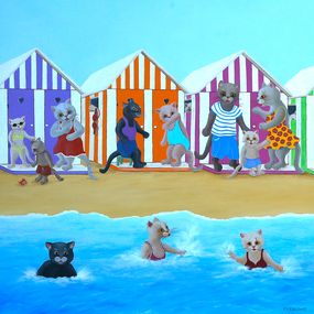 Pintura, Les cabines de la plages, Françoise Leblond