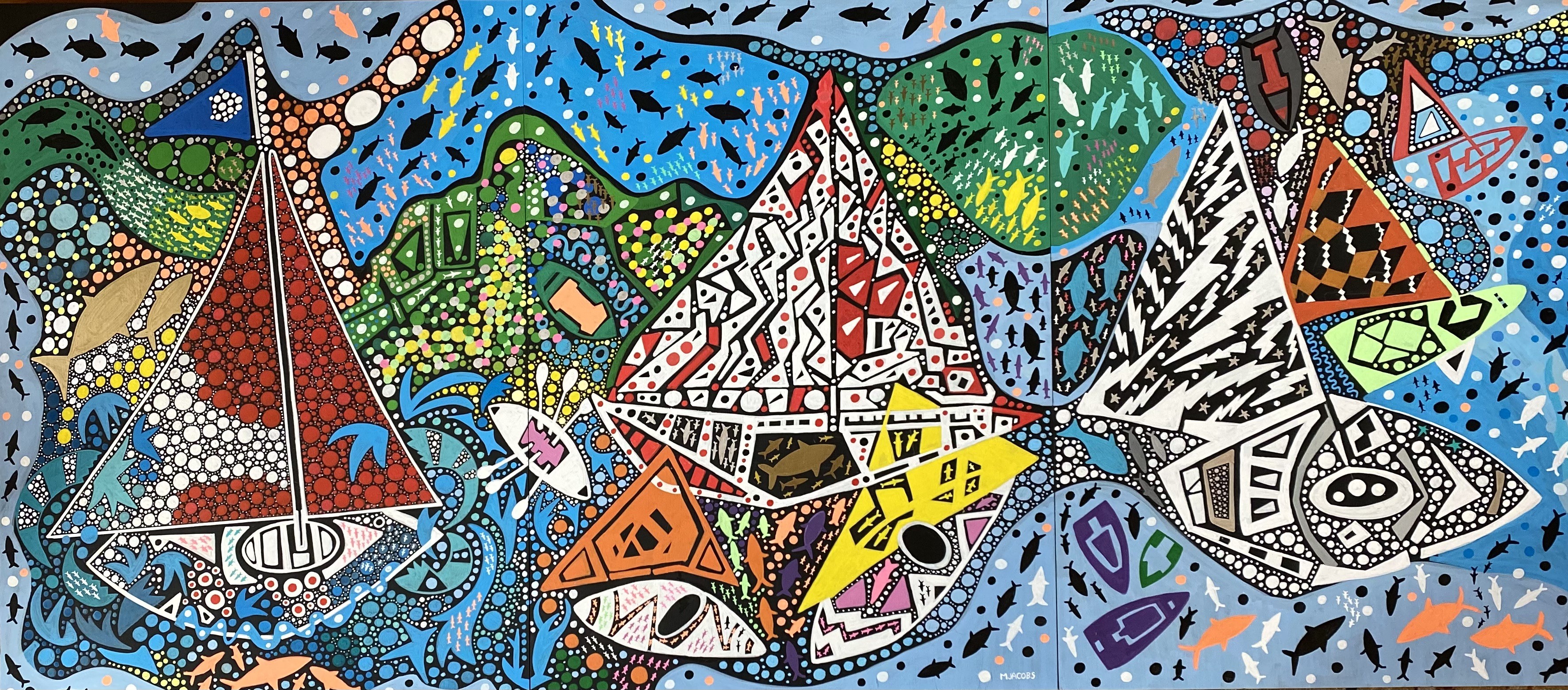 Mike Jacobs, Regatta (triptyque) Mike Jacobs, Regatta (triptyque)