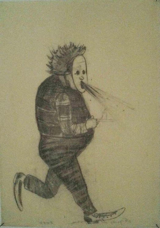 Sandra Vásquez de la Horra, Baja la Mascara, Dessin sur papier