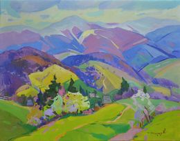 Painting, Flowering Mountains, Alexander Shandor