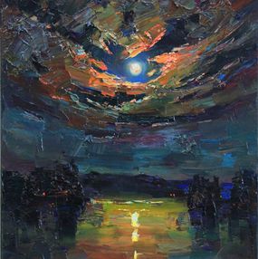 Painting, Full moon on the lake, Serhii Cherniakovskyi