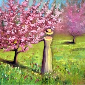 Painting, ?herry orchard, Elena Lukina