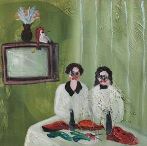 Painting, Guests, Elene Melikidze